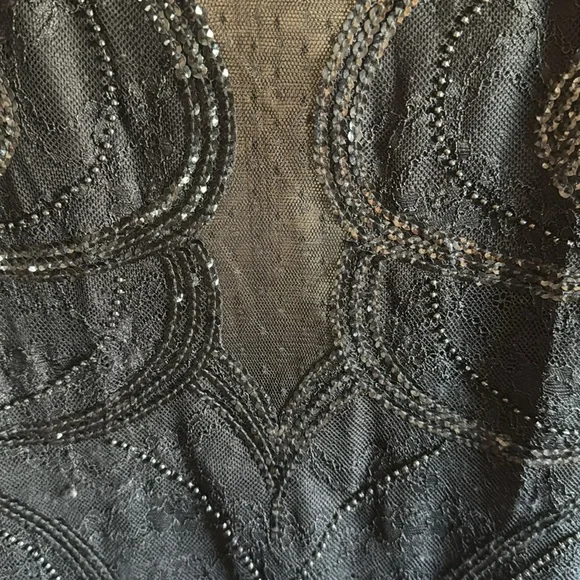 Express black sequence, speed, lace dress - Picture 3 of 5